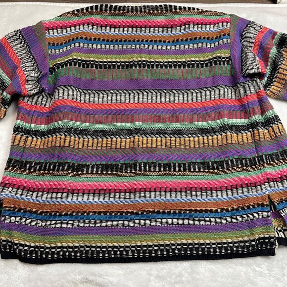 Anthropologie Maeve Ashbury Knit Cardigan Womens XS Multicolor Stripe Open Front - Picture 6 of 12